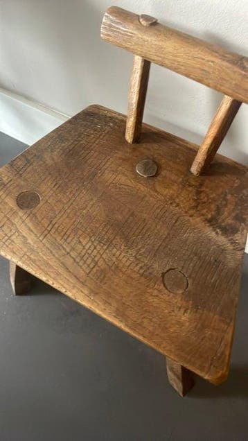 Tabouret - Chêne - Petit tabouret en bois de chêne antique