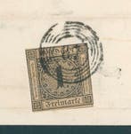 Baden 1851 - Gemengde frankering van de eerste uitgifte: 1