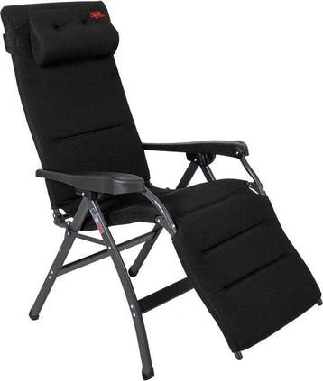 2dekans | Crespo - Relaxstoel - AP/242 - Air-Deluxe - Zwart, Tuin en Terras, Ophalen of Verzenden, Nieuw