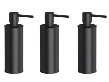 Veiling - 3x Novio zeepdispenser staand 150ml Umea mat zwart, Maison & Meubles