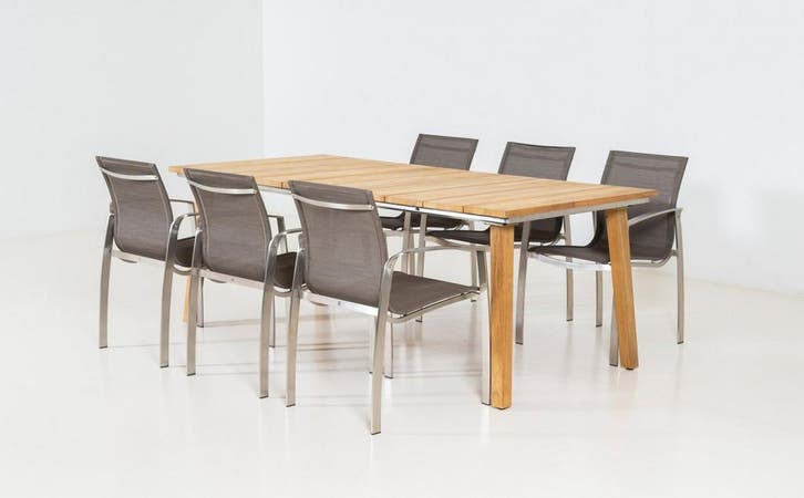 4 Seasons Outdoor Summit tuinset met uitschuifbare Maison, Tuin en Terras, Tuinsets en Loungesets