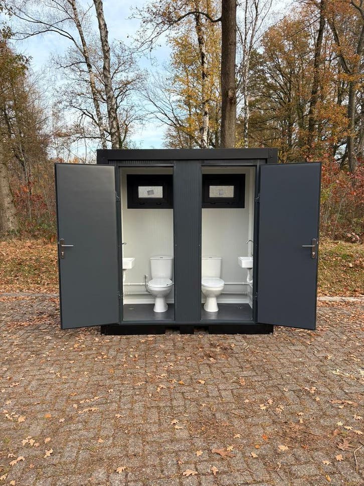 Dubbele Toilet Unit kopen | Luxe en geïsoleerd, Bricolage & Construction, Sanitaire, Enlèvement ou Envoi