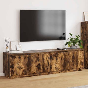 vidaXL TV Kast 180 x 38 x 49 cm Rook Eiken Bewerkt hout, Verzenden
