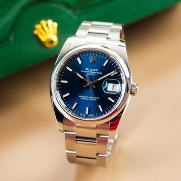 Rolex - Oyster Perpetual Date Blue Dial - 115200 - Homme -, Nieuw