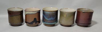 Mikawachi Ware Tamaju Kiln divided glaze (two-glaze) Sake