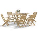 vidaXL 7-delige Tuinset massief acaciahout, Verzenden, Tuinset