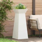 vidaXL Pilarenbak Wit 40 x 40 x 100 cm, Tuin en Terras, Bloempotten, Verzenden, Nieuw