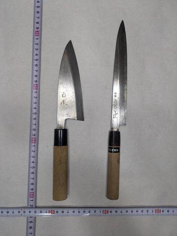 Keukenmes - Staal, Hout - Japan - Traditionele Japanse Deba-