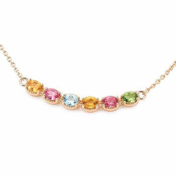 Sans prix de réserve - Collier Plaqué or Tourmaline -