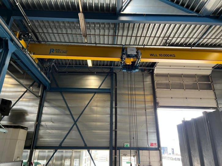 Demag enkelligger bovenloopkraan 13.325mm x 10.000kg 001646U, Doe-het-zelf en Bouw, Gereedschap | Overige machines, Gebruikt, Ophalen