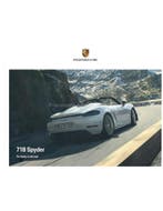 2020 PORSCHE 718 SPYDER HARDCOVER BROCHURE ENGELS (USA), Nieuw