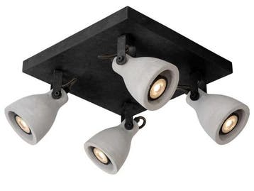 Veiling - 2x Lucide plafondspot dimbaar Concriled 4x5W zwart, Huis en Inrichting, Nieuw