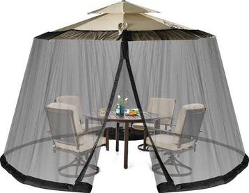 2dekans | Verstelbaar muggennet voor parasols van 250-300, Ophalen of Verzenden, Nieuw
