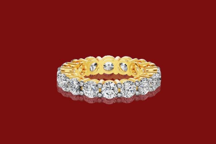 Bague déternité - 14 carats Or jaune, Platine rhodié -, Bijoux, Sacs & Beauté, Bijoux anciens