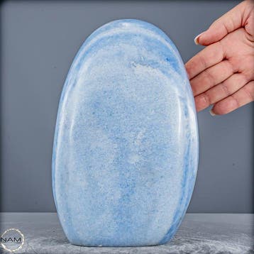 Exclusieve blauwe calciet vrije vorm – De essentie van rust, Collections