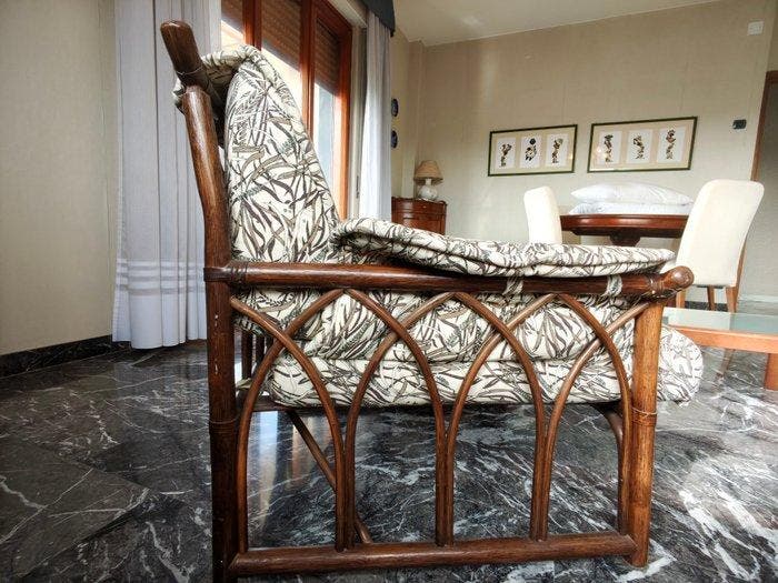 Fauteuil (2) - Bambou - Vintage, Antiek en Kunst, Curiosa en Brocante