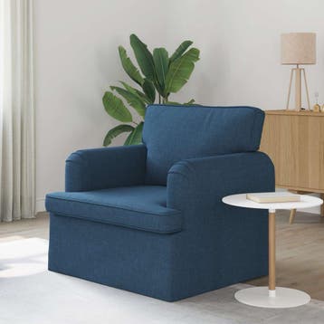 vidaXL bank / zetel Blauw 84 x 80 x 85 cm Stof, Verzenden