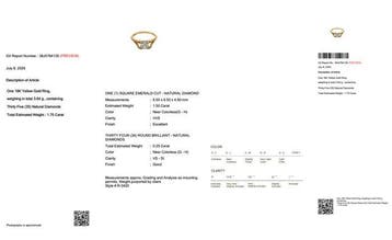 Bague - 18 carats Or jaune - 1.75ct. tw. Diamant (Naturelle)