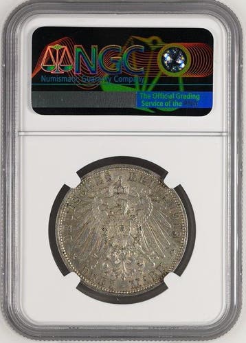 Duitsland, Beieren Otto. 3 Mark 1913 - NGC AU58