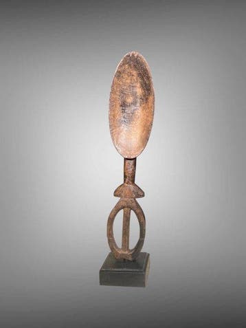 Prachtige lepel dan - lepel op sokkel Dan - Dan - Ivoorkust, Antiek en Kunst