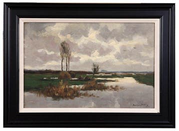 Bernardus Antonie van Beek (1875–1941) - View of a lake near