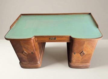 Schrijftafel (3) - Walnoot - Elegant Art Deco-set