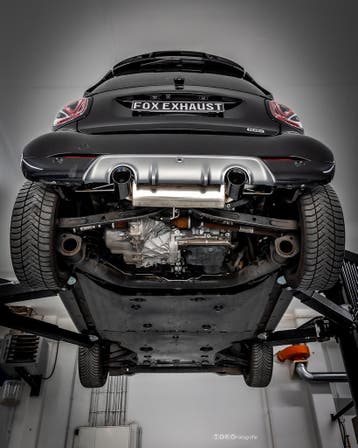 FOX Smart Fortwo 453 met Brabus achterschort einddemper dwar, Verzenden