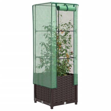 vidaXL Plantenbak verhoogd met kashoes 40x40x139 cm, Verzenden, Nieuw