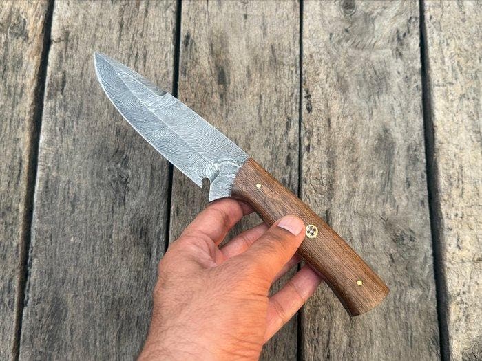 Keukenmes - Handgemaakte chef-cleaver en skinner messen,, Antiquités & Art, Antiquités | Ustensiles de cuisine