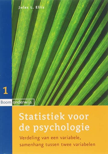 Statistiek voor de psychologie 1 9789047300342 J.L. Ellis, Verzenden, Gelezen, J.L. Ellis