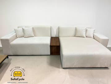 Chateau dAx hoekzetel beige met opbergkoffer – overstock, Verzenden, Nieuw