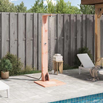 vidaXL Buitendouche 214,5 cm Massief Douglas Hout en RVS, Verzenden