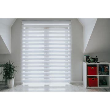 Duo rolgordijn - 120 x 175 cm - wit - licht doorlatend met, Huis en Inrichting, Verzenden, Nieuw