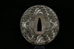 Zilveren tsuba gesigneerd mori Hideshige () - Koper,