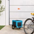 vidaXL Hondenfietstrailer oxford stof en ijzer blauw en, Verzenden