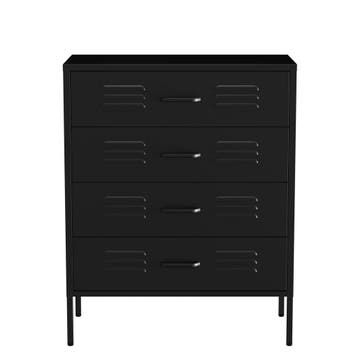 Lendo Online Commode 80x40x100 cm Métal Noir, Nieuw