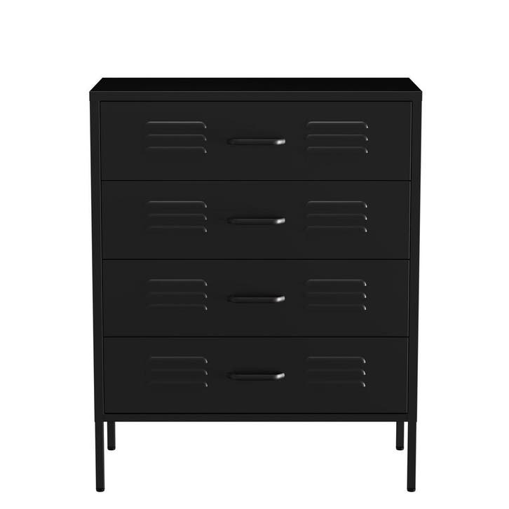 Lendo Online Commode 80x40x100 cm Métal Noir, Maison & Meubles, Armoires | Commodes