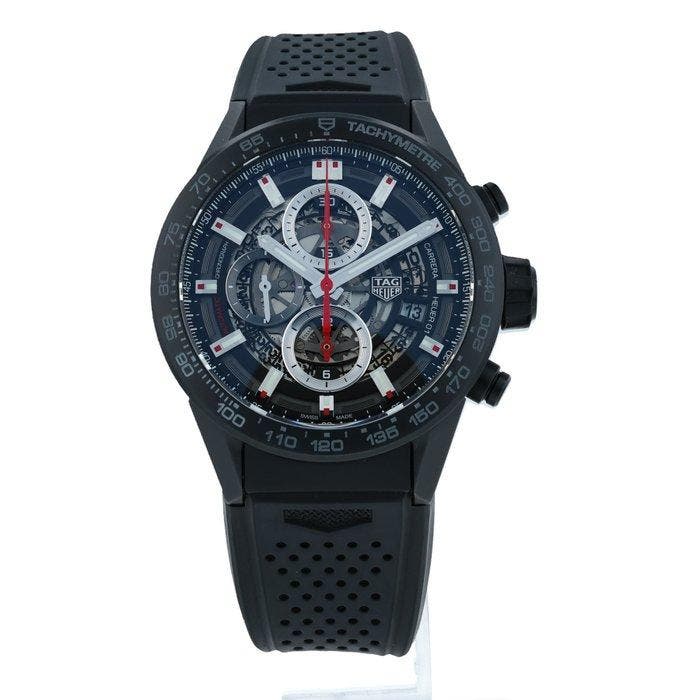 TAG Heuer - Carrera Calibre Heuer 01 Chronograph Date -, Handtassen en Accessoires, Horloges | Antiek