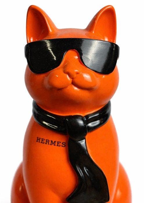 Daluxe Art - 1999 • Hermès Cat – Orange Edition, Antiek en Kunst, Kunst | Designobjecten