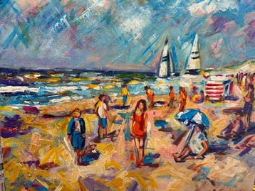 Italiaanse school (XX) - Vacanze estive, Antiek en Kunst