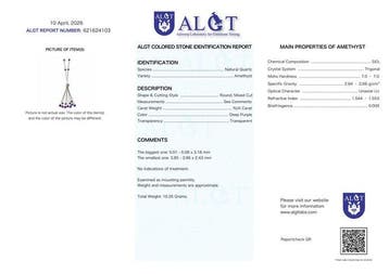 Zonder minimumprijs - Halsketting Zilver - Amethist -, Nieuw