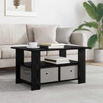 vidaXL Salontafel met lade Zwart Eiken 77 x 55 x 42 cm, Verzenden, Nieuw