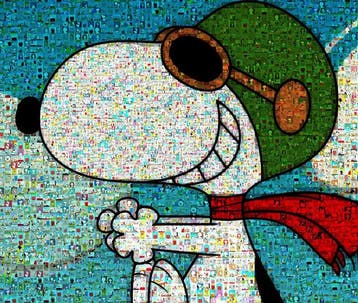David Law (1967) - Crypto Snoopy Aviateur II - Format 40x60, Antiek en Kunst