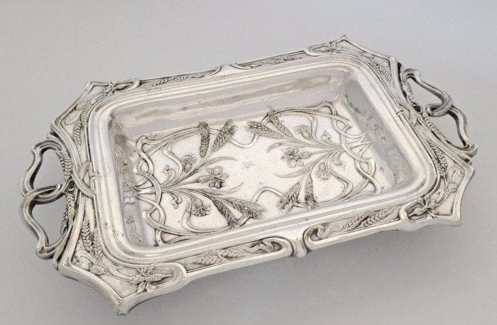 Armand Frenais - Plateau - Art nouveau, plat de service, Antiek en Kunst, Kunst | Designobjecten