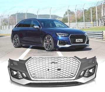 Pare Chocs Frontal Pour Audi A4 B9 15-19 Rs4 Pdc Argenté-Noi, Verzenden