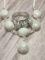 Argent, Pierre de lune arc-en-ciel - Ensemble de bijoux 2