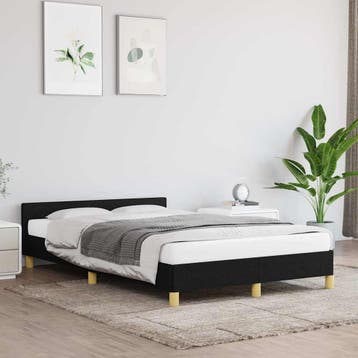 vidaXL Bedframe zonder matras 120x200 cm stof zwart, Verzenden