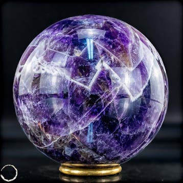 Natuurlijke Chevron-amethistbol – Krachtige violette