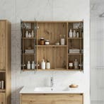 vidaXL Badkamerspiegelkast Ambachtelijk Eiken 80 x 14.5 x 70, Verzenden, Nieuw