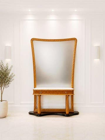Console - Bois - Console avec miroir